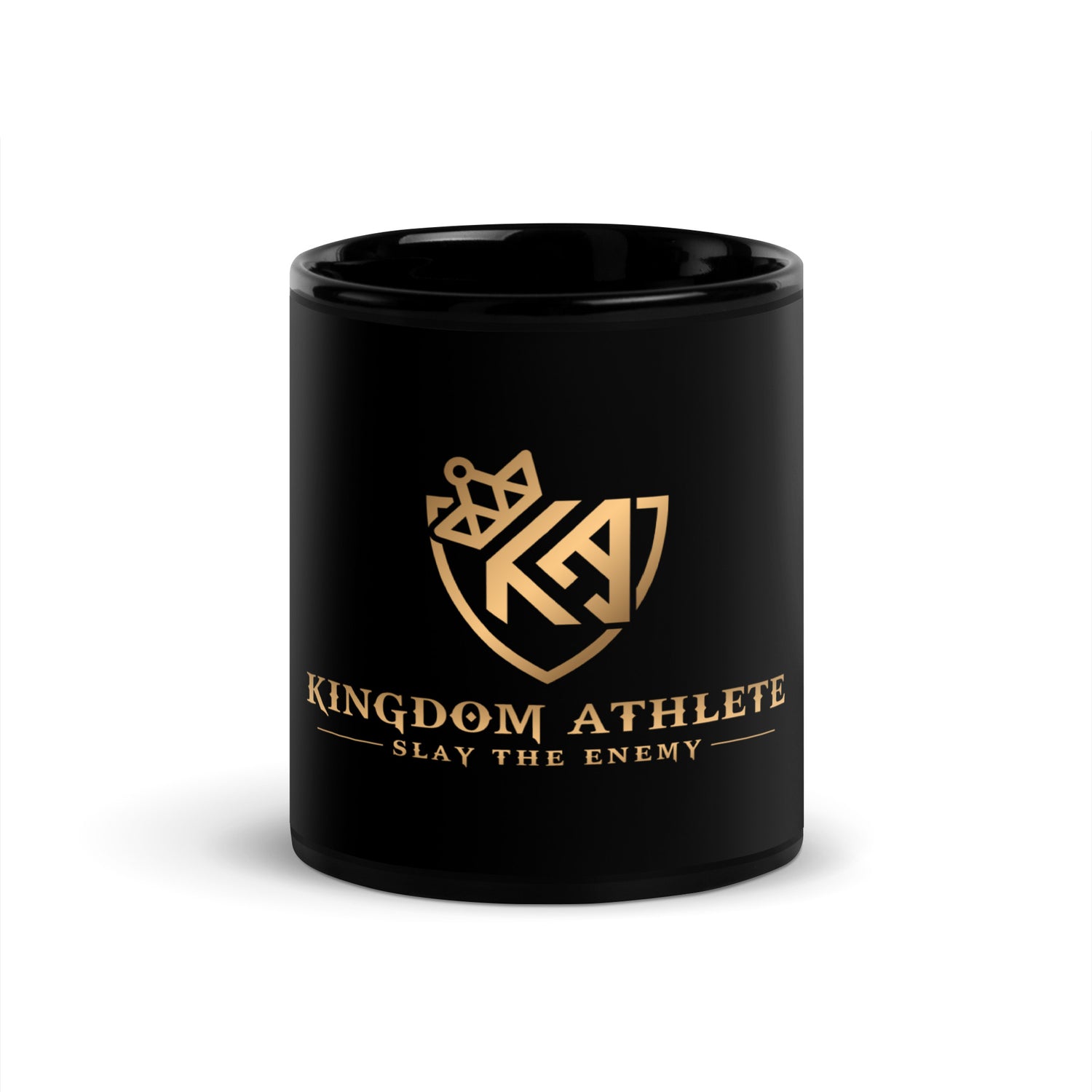 Black Glossy Mug - kingdom athlete s