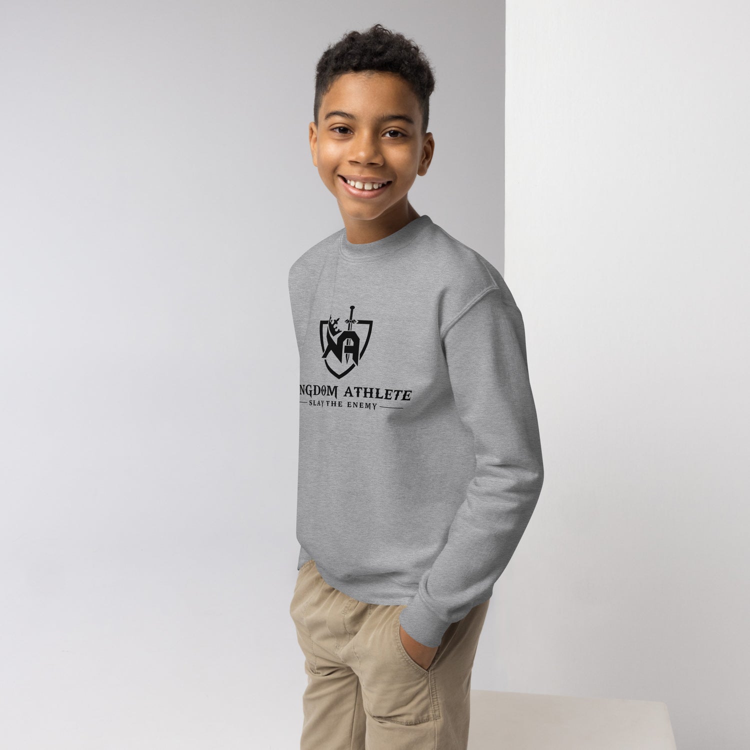 Youth crewneck sweatshirt - kingdom athlete s